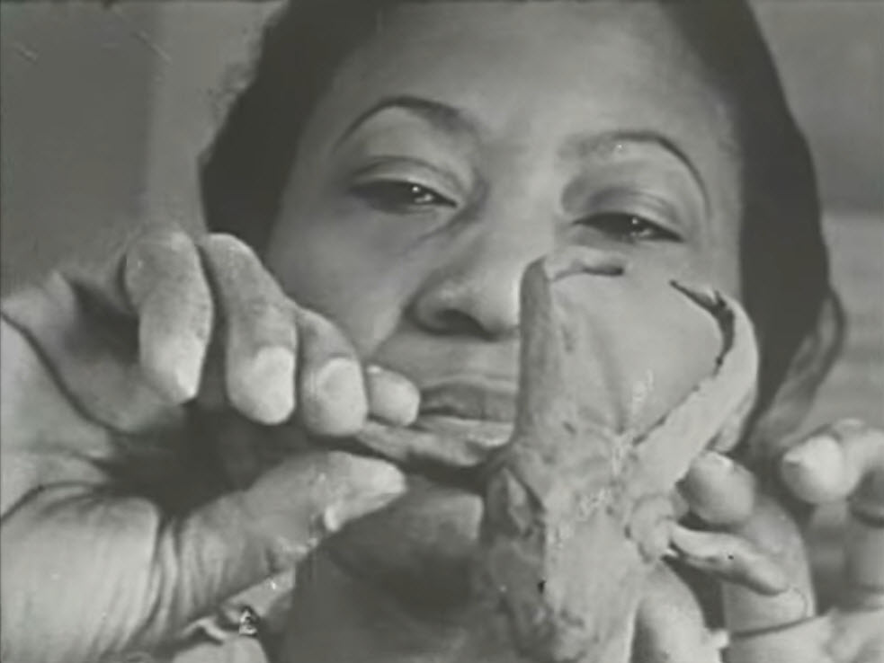 Screenshot from video entitled Augusta Savage, African-American Sculptor